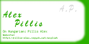 alex pillis business card